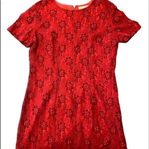 1960s Vintage “Andora” Red Beaded Dress